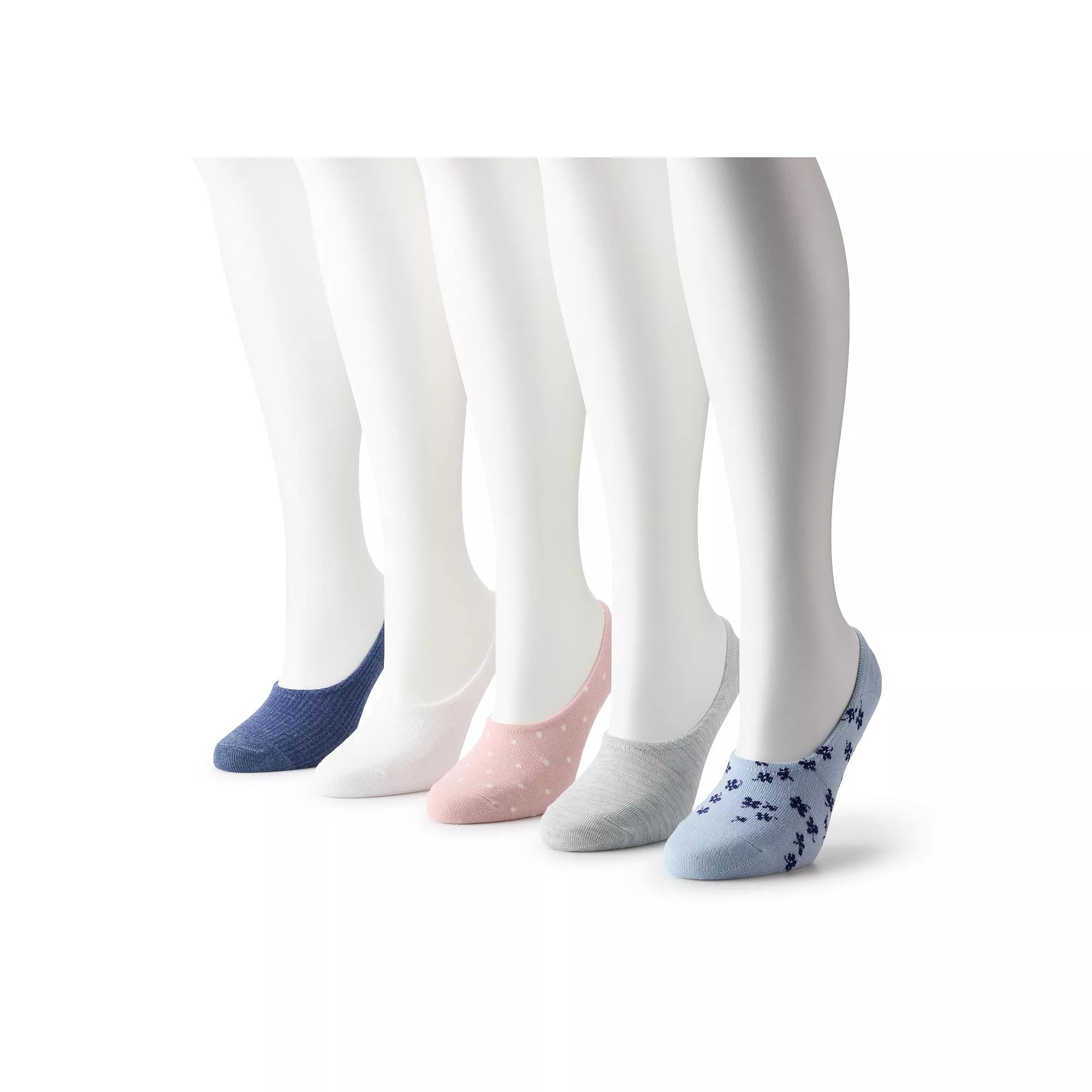 Women's Sonoma Goods For Life® Floral Liner Socks 5-Pack, Size: 9-11, Lt Blue Product Image