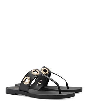Larroude Womens Milan Grommet Thong Sandals Product Image