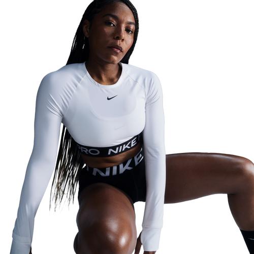 Womens Nike Pro Dri-FIT Cropped Long-Sleeve Top | FV5484-100 Product Image