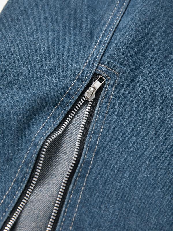 Men's Zip Up Flap Pocket Cargo Jeans Product Image