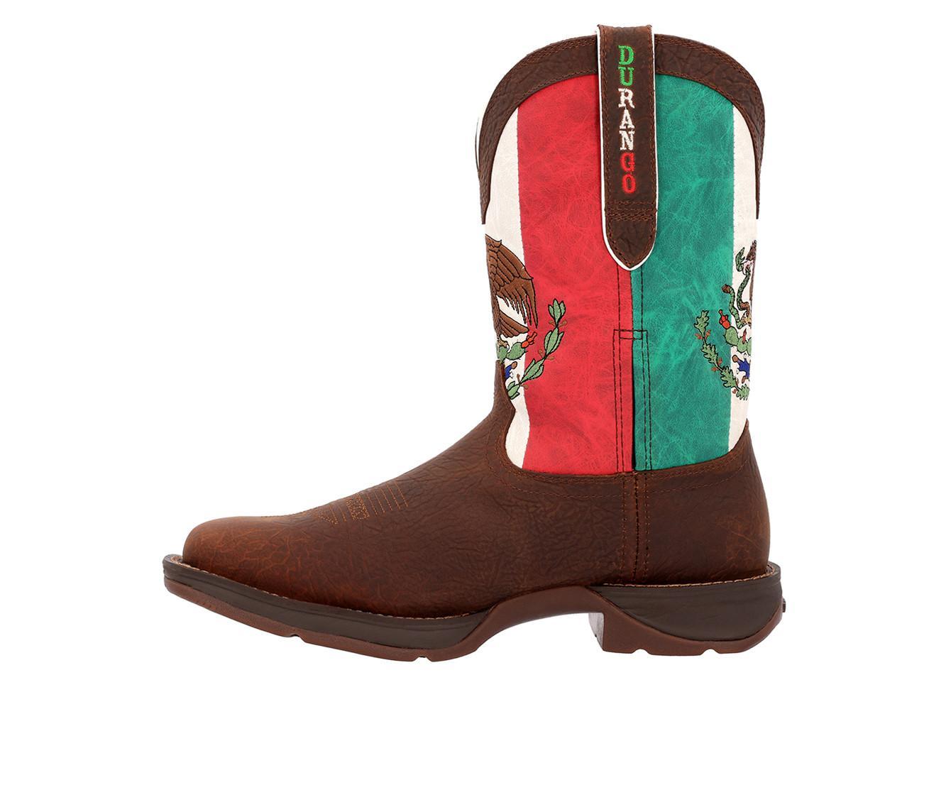 Men's Durango Rebel Steel Toe Mexico Flag Western Steel Toe Work Boots Product Image