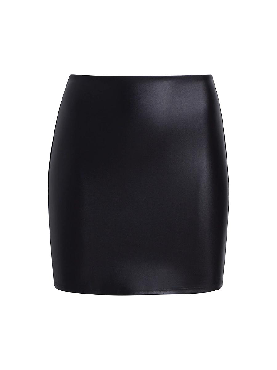 Womens Matte Metallic Micro Miniskirt Product Image