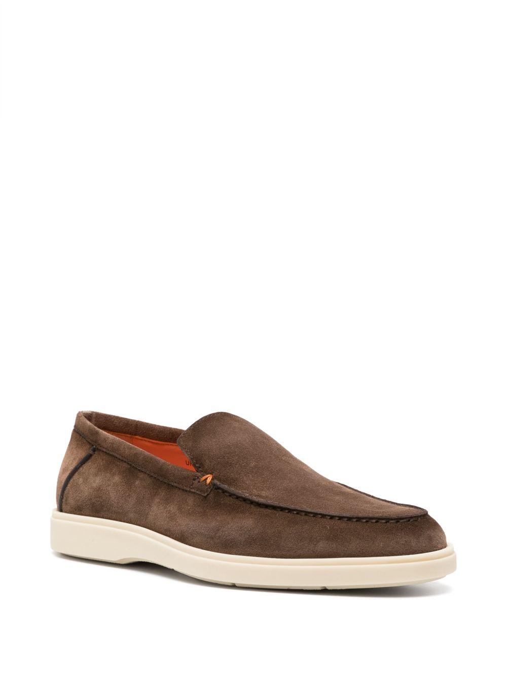 almond-toe suede loafers Product Image