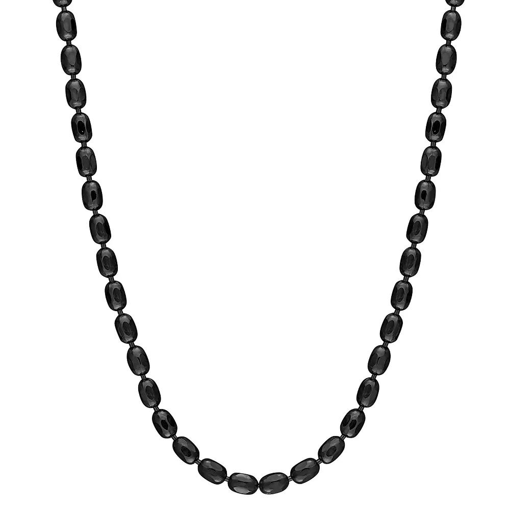 Stella Grace Black Plated Silver Ball Chain Necklace, Women's,  Product Image
