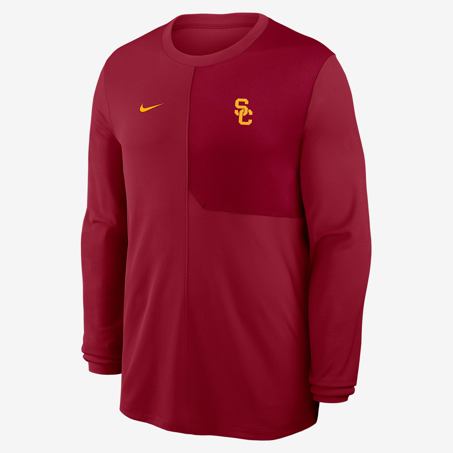 USC Sideline Coach Nike Men's Dri-FIT College Long-Sleeve Top Product Image