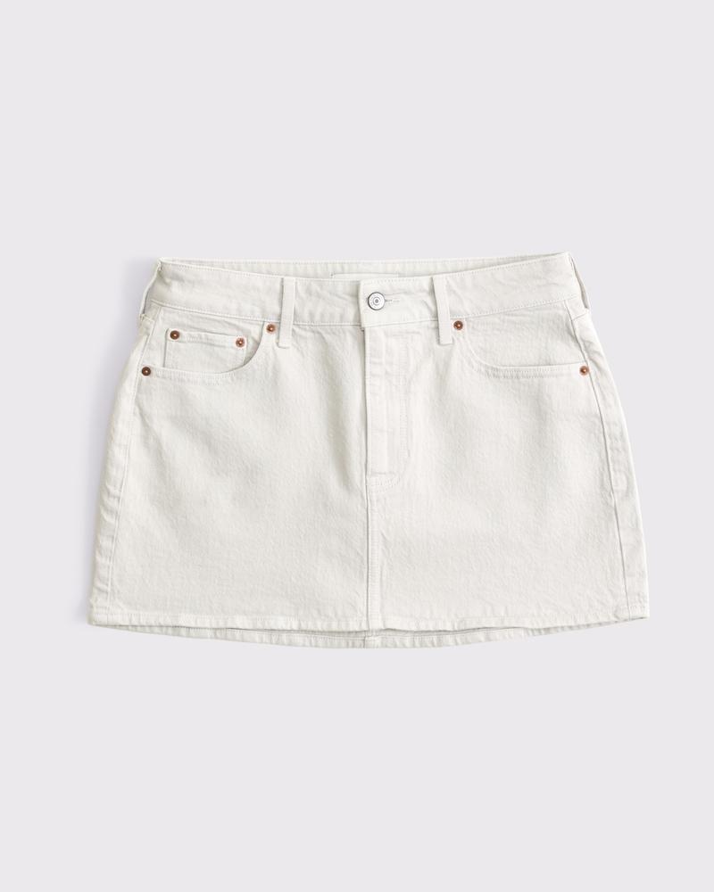 Curve Love Mid Rise Denim Mini Skirt Product Image