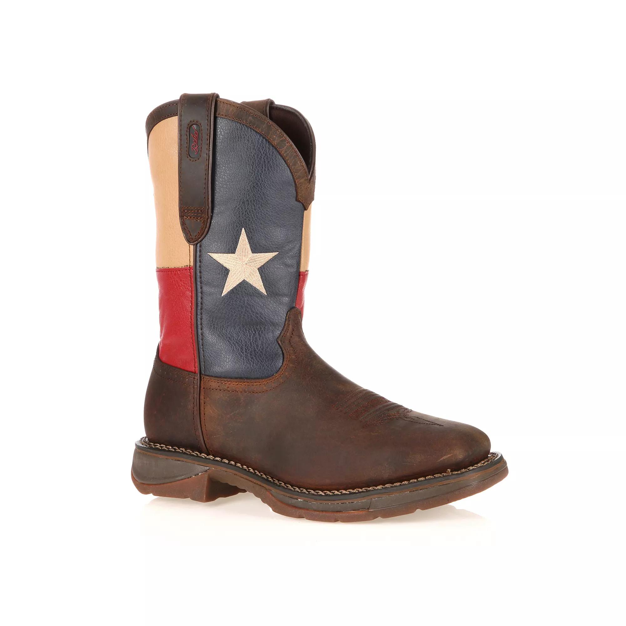 Durango Rebel Texas Flag Men's Steel-Toe Western Boots,  Product Image