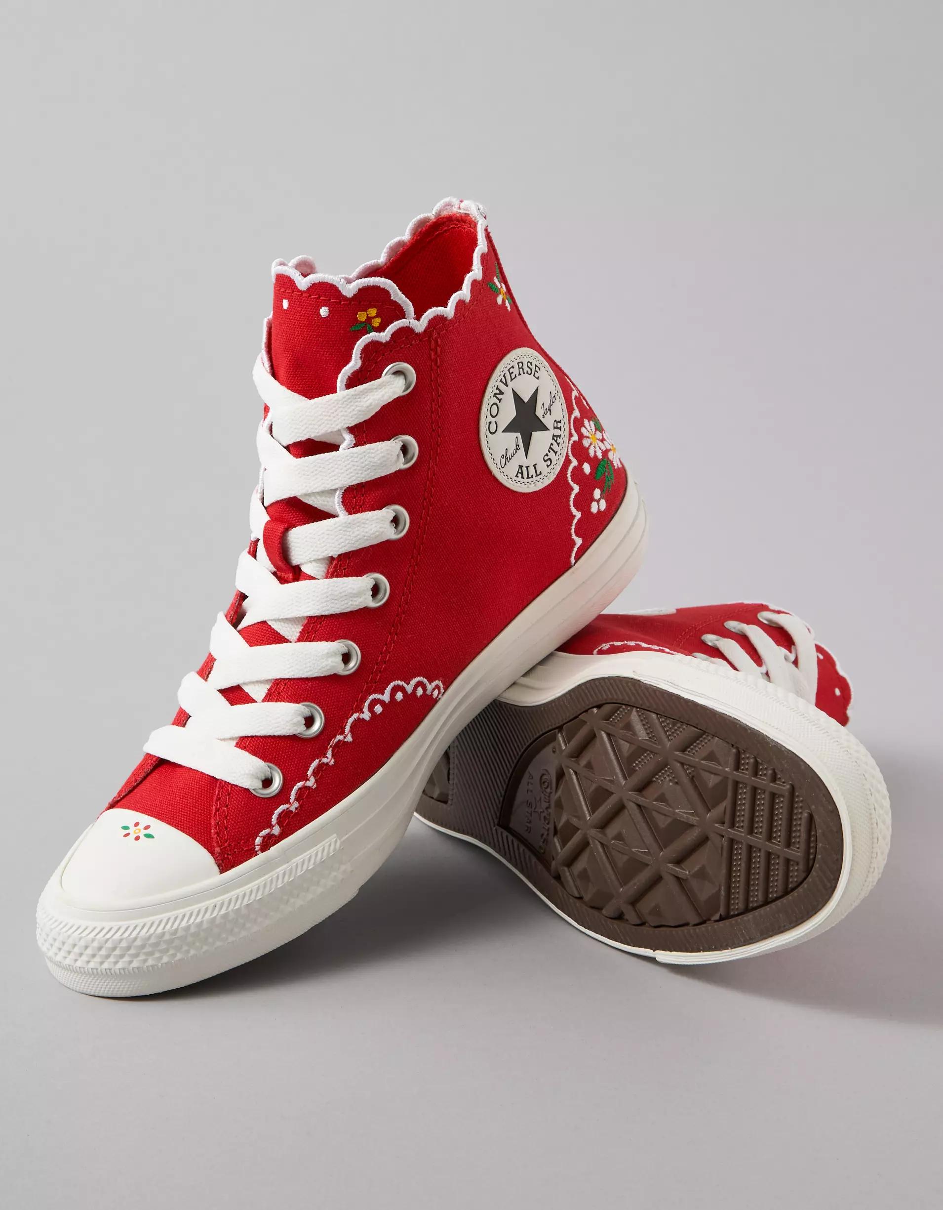 Converse Chuck Taylor All Star Embroidered Flowers High-Top Sneaker Product Image