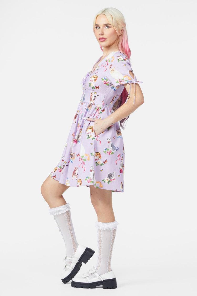 Kitsch Kitty Print Dress Product Image