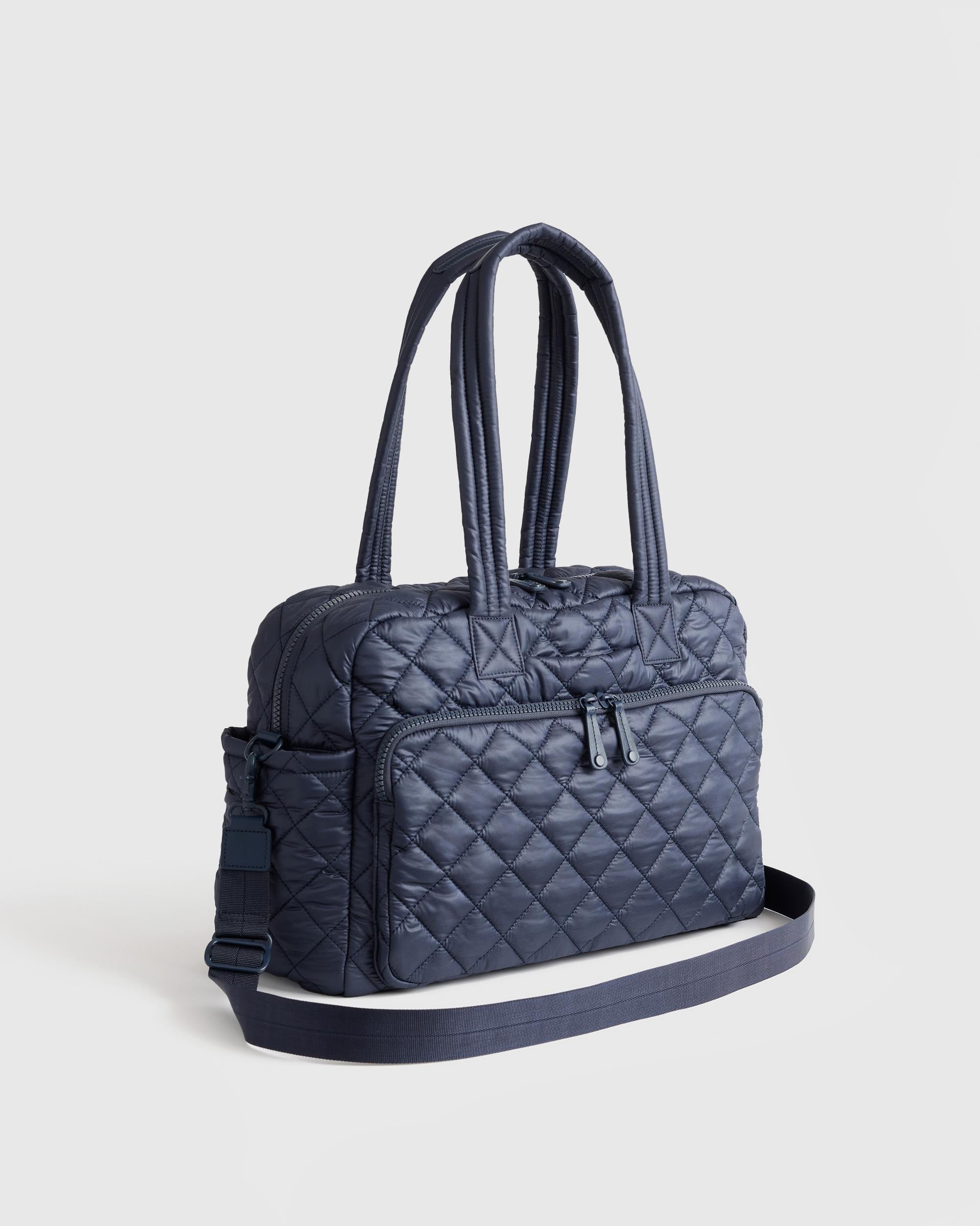 Quince | Women's Transit Quilted Duffle Bag in Navy, Nylon Product Image