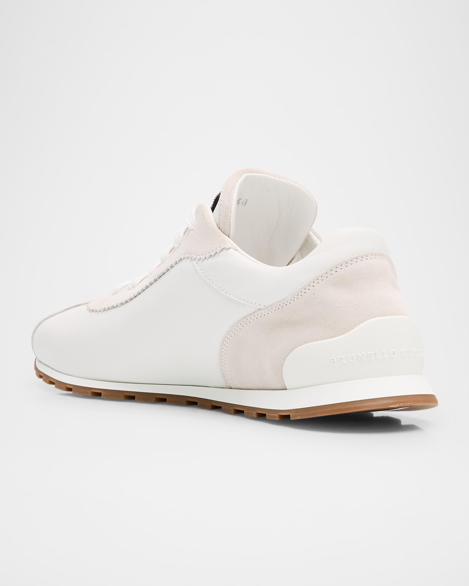 Low-Top Leather Sneakers Product Image