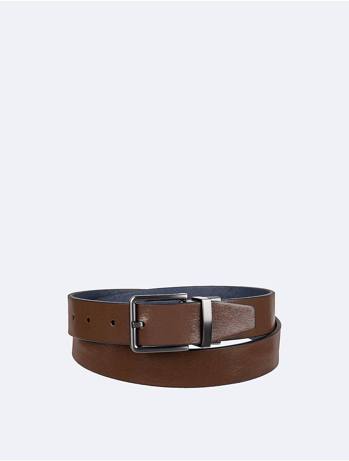 Calvin Klein Mens Saffiano Leather Reversible Belt - Black Product Image