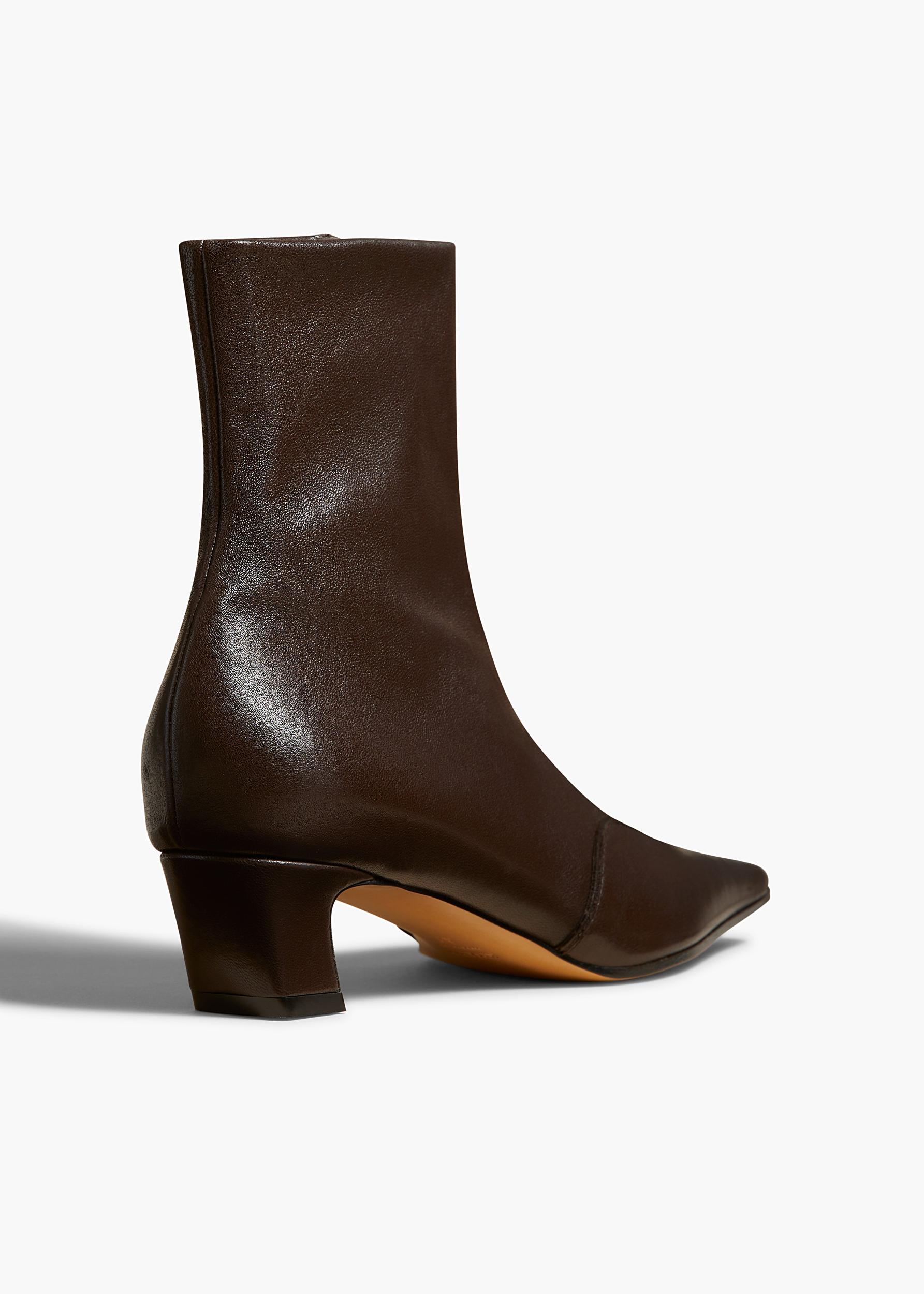 Nevada Stretch Low Boot in Dark Brown Nappa Leather Product Image