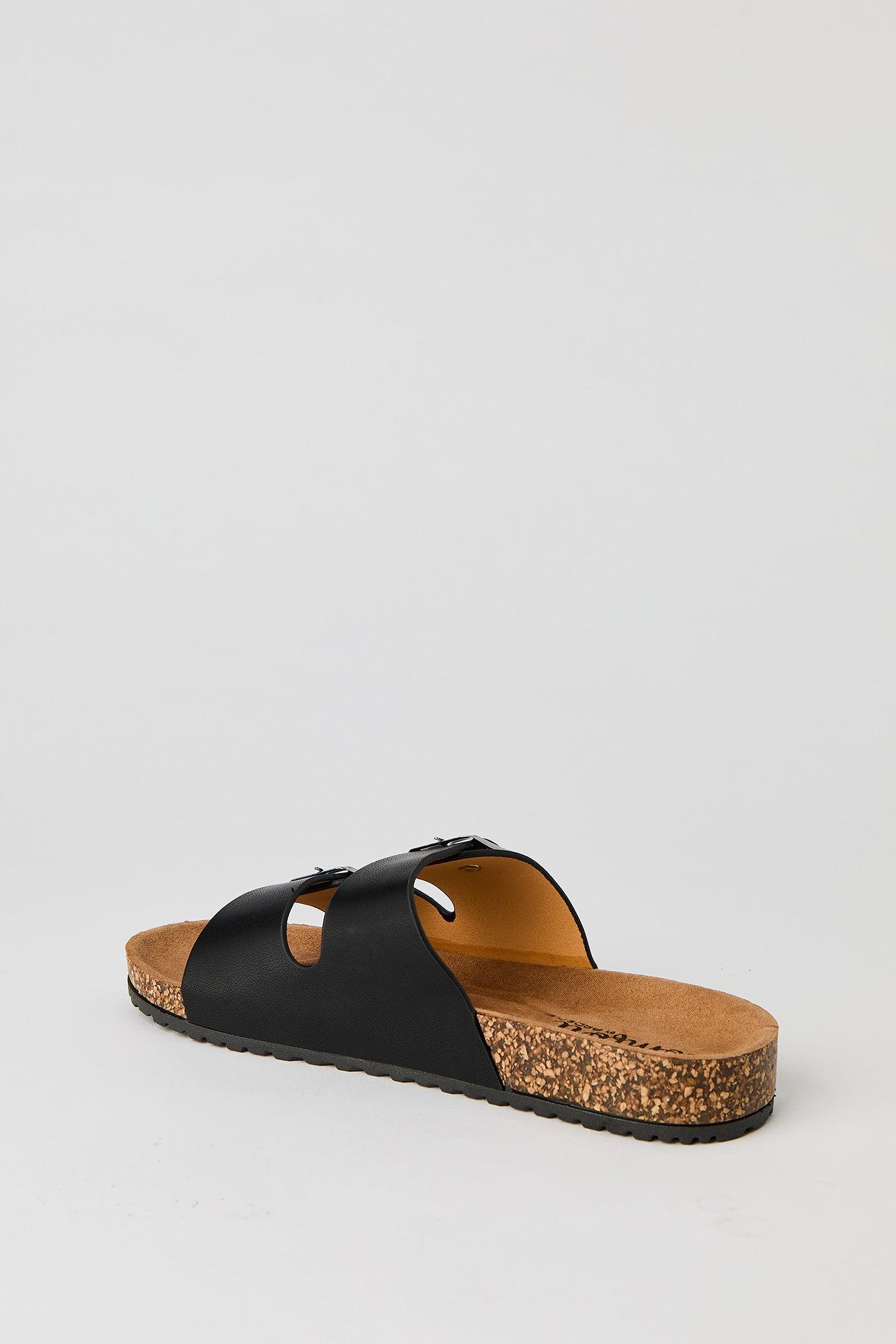 Double Buckle Cork Sandal Female Product Image