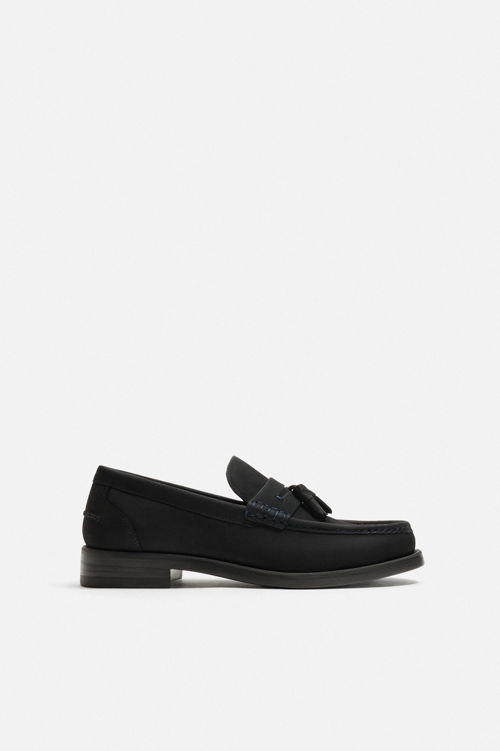 LEATHER TASSEL LOAFERS Product Image