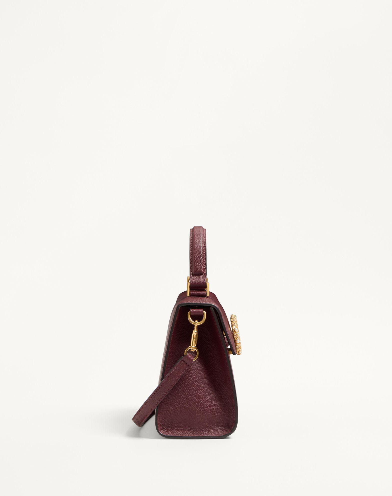 Valentino Garavani Vsling Small Handbag In Grainy Calfskin With Jewel Logo Product Image