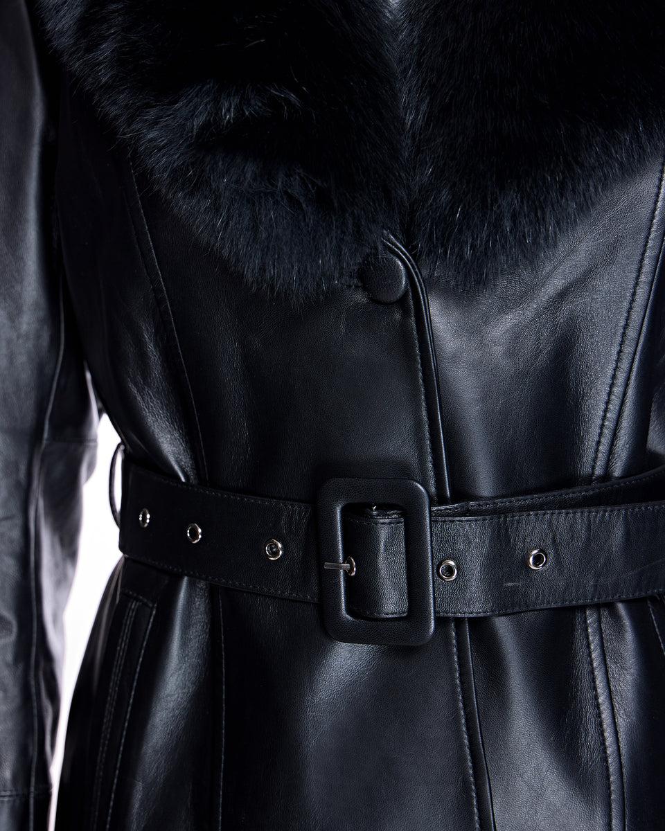 Maximilian Fur-Trimmed Leather Jacket Product Image