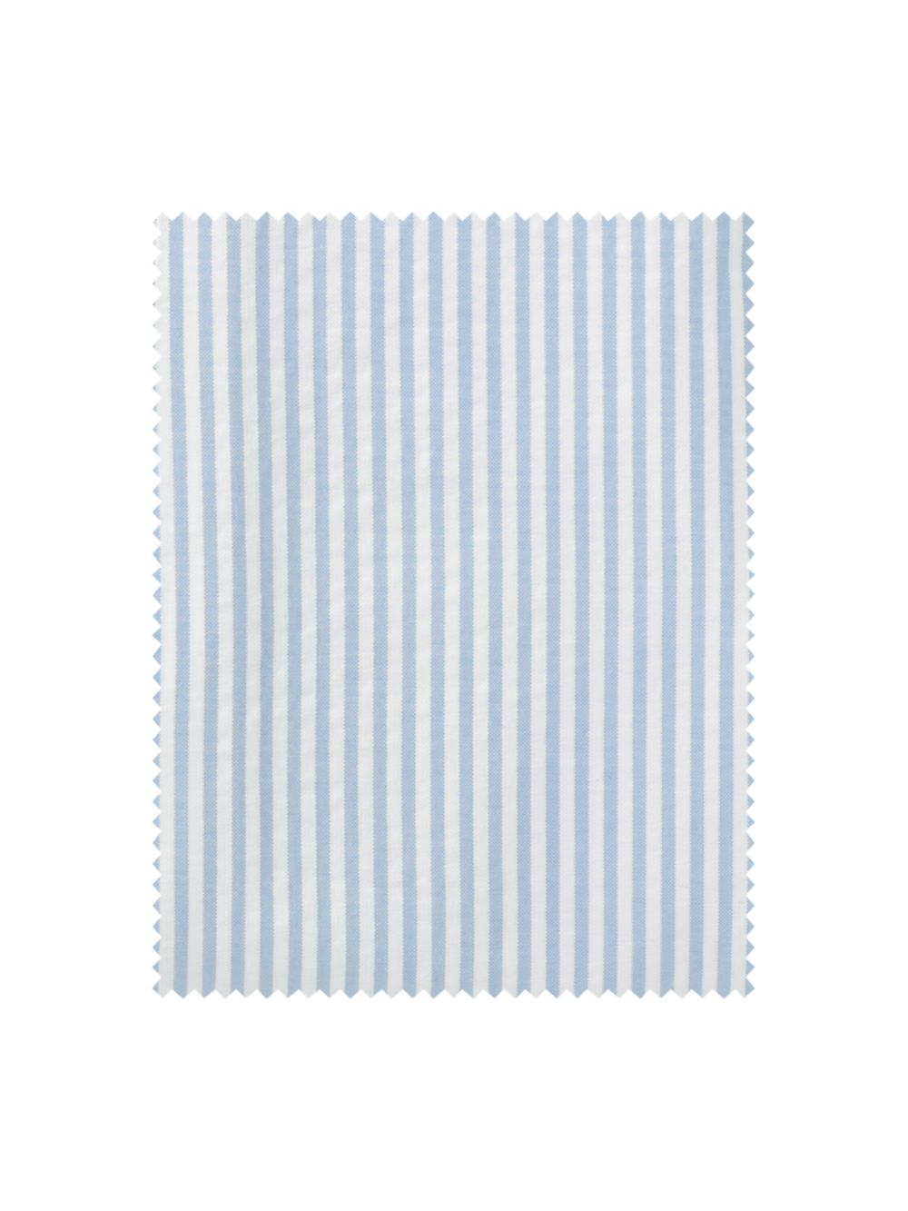 Cotton Seersucker Single Pleated Pants - Blue/white Product Image
