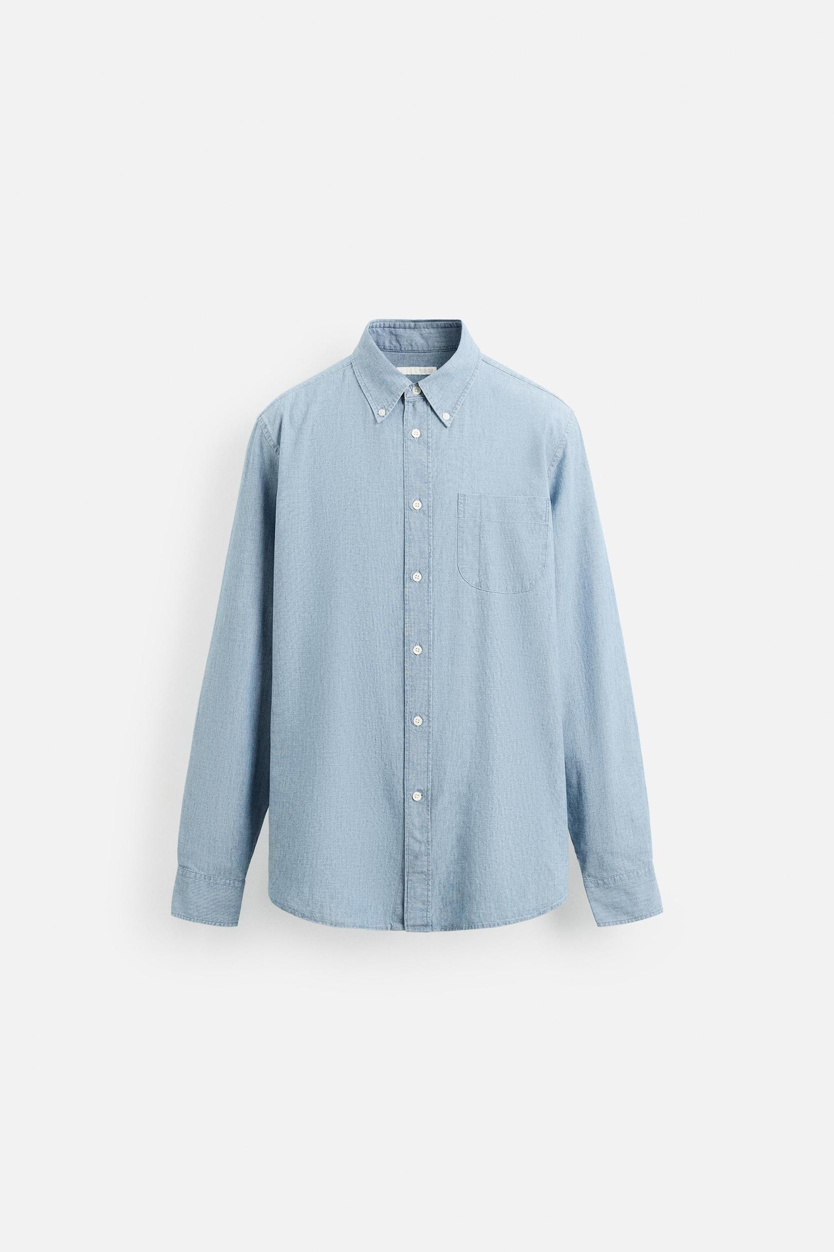 TEXTURED CHAMBRAY SHIRT Product Image