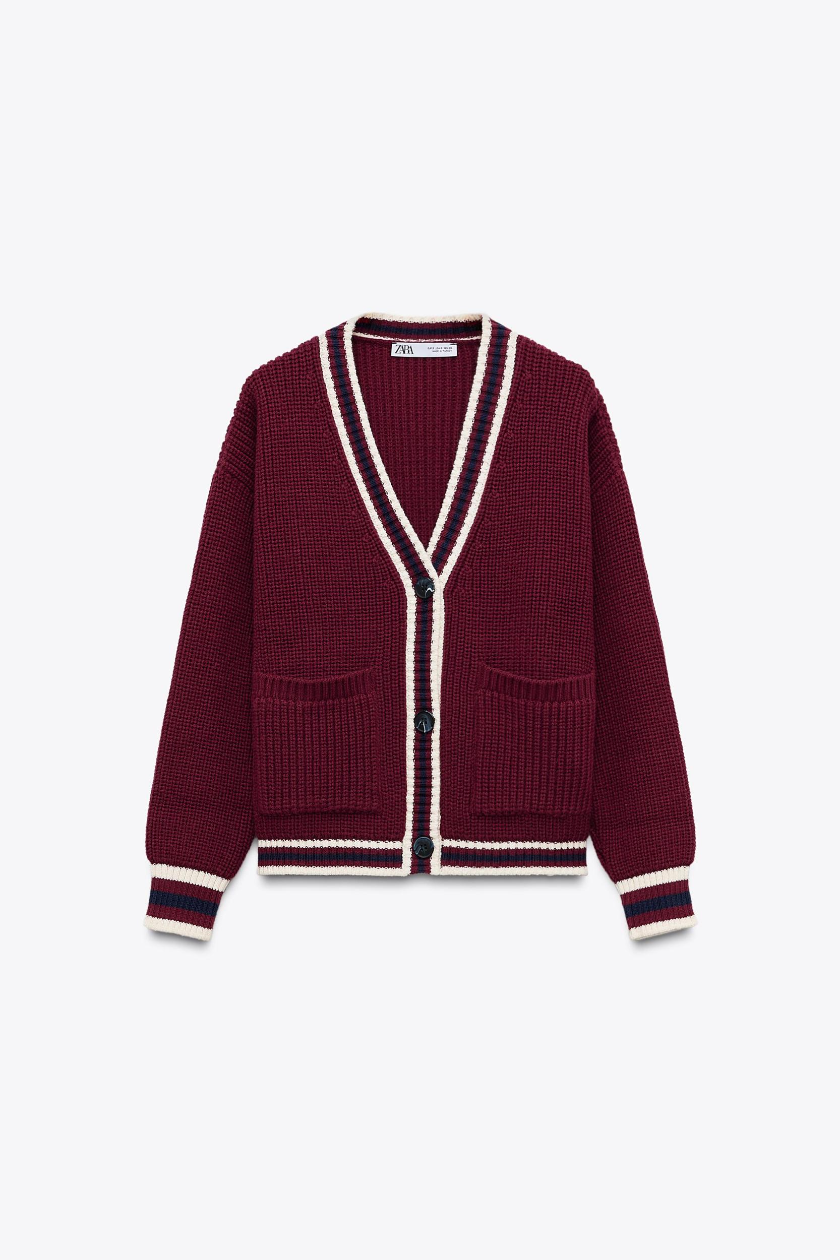 KNIT JACKET WITH PIPING Product Image