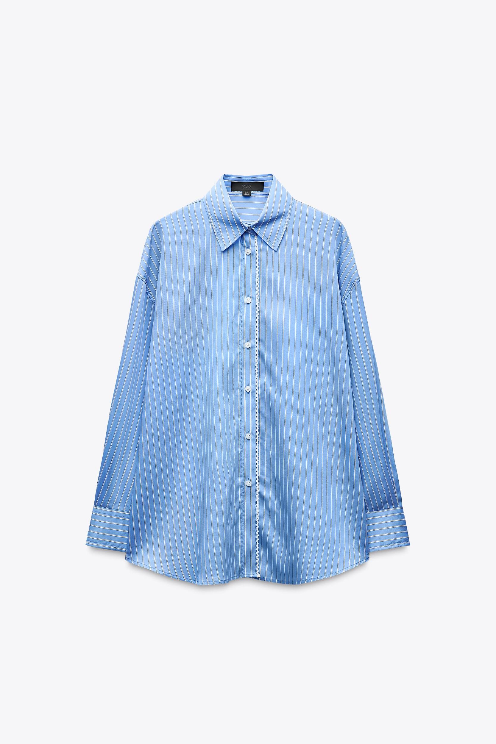 OVERSIZE STRIPED POPLIN SHIRT Product Image