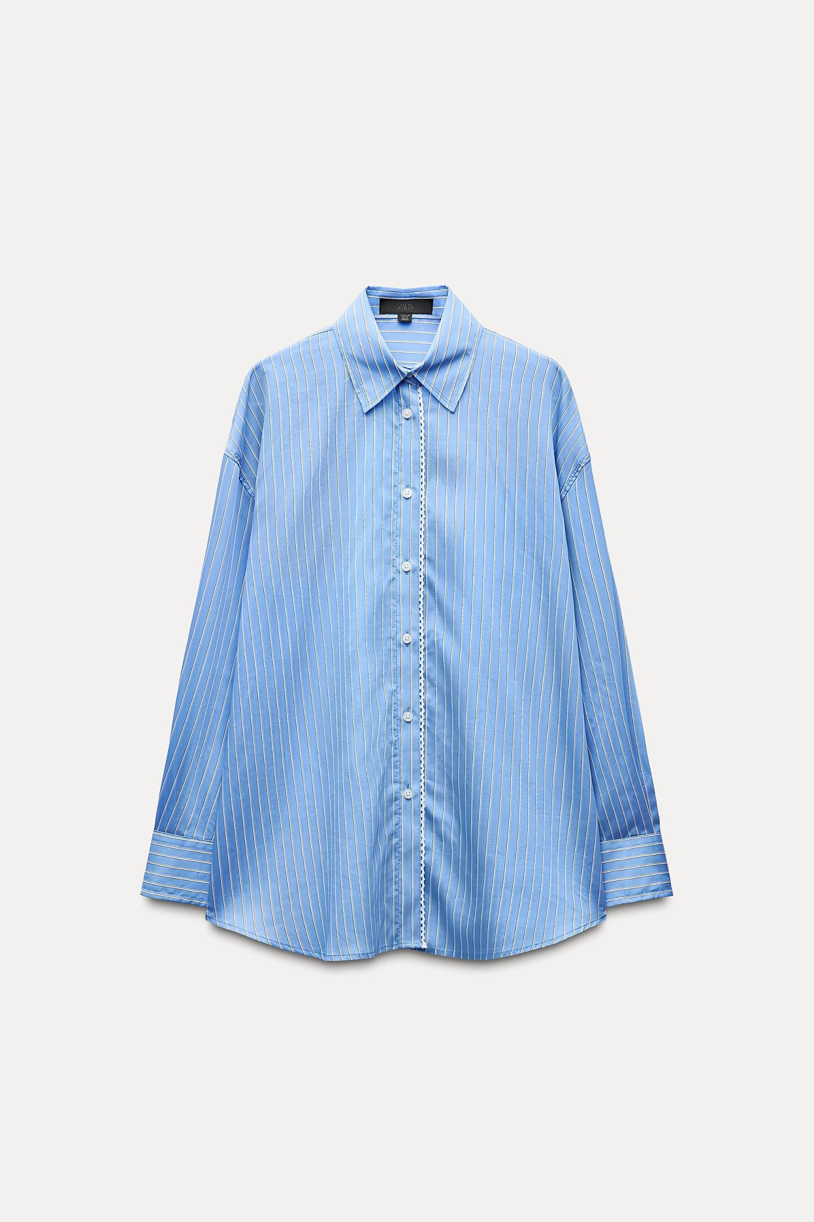 OVERSIZE STRIPED POPLIN SHIRT Product Image