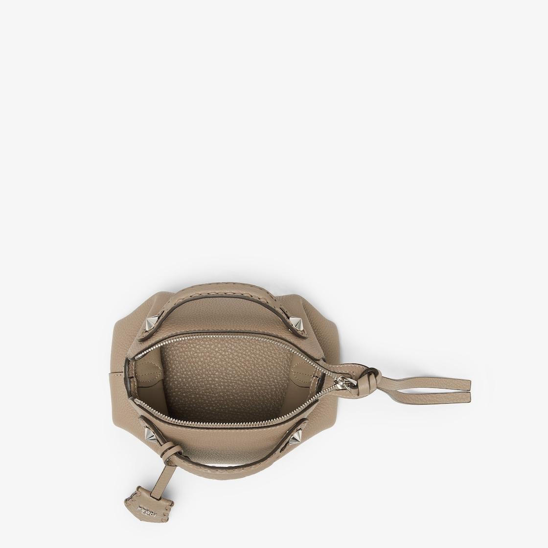 By The Way Selleria MiniDove gray Selleria mini-bag with 156 hand-sewn topstitches Product Image