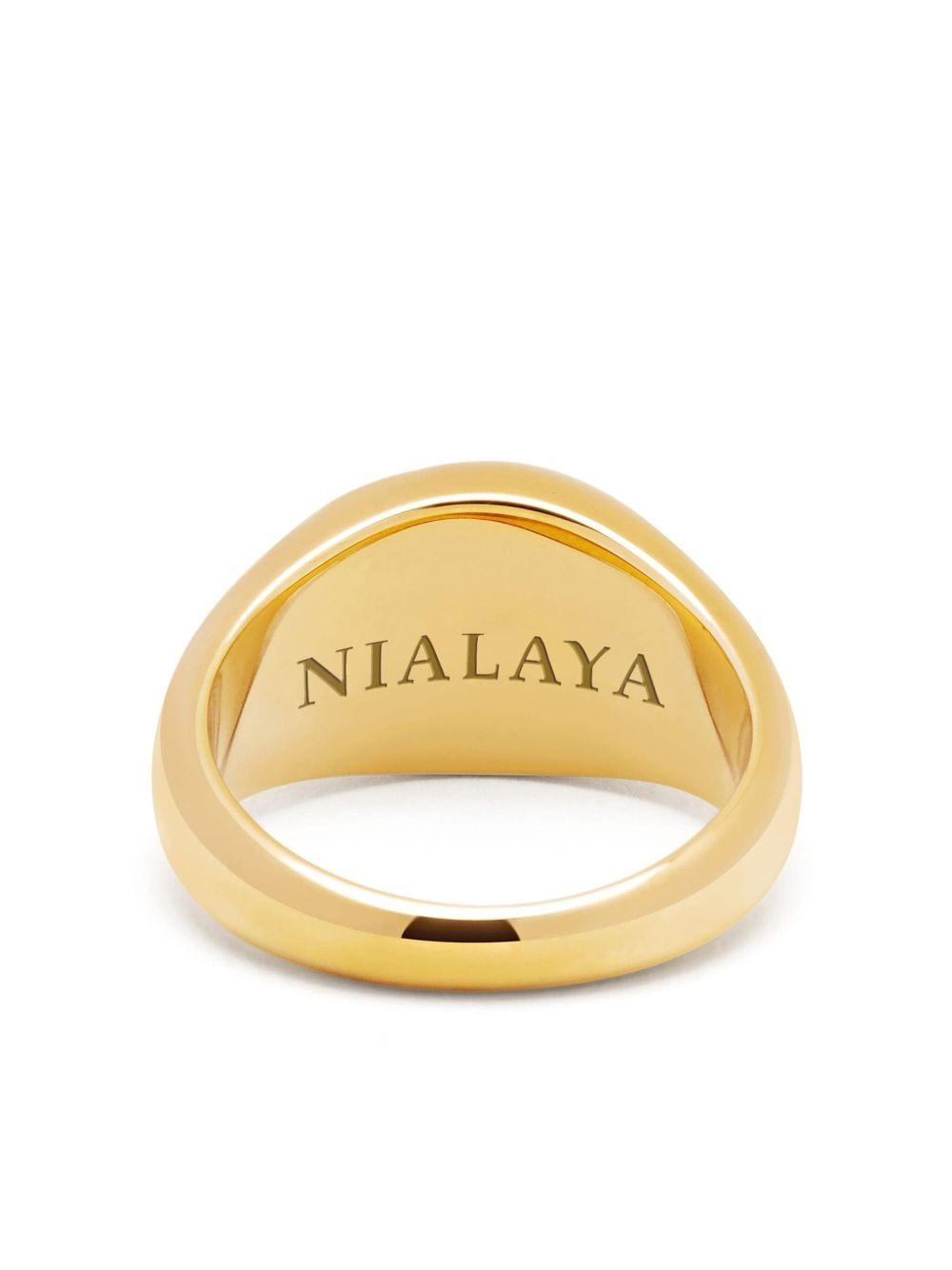 turquoise oval signet ring Product Image