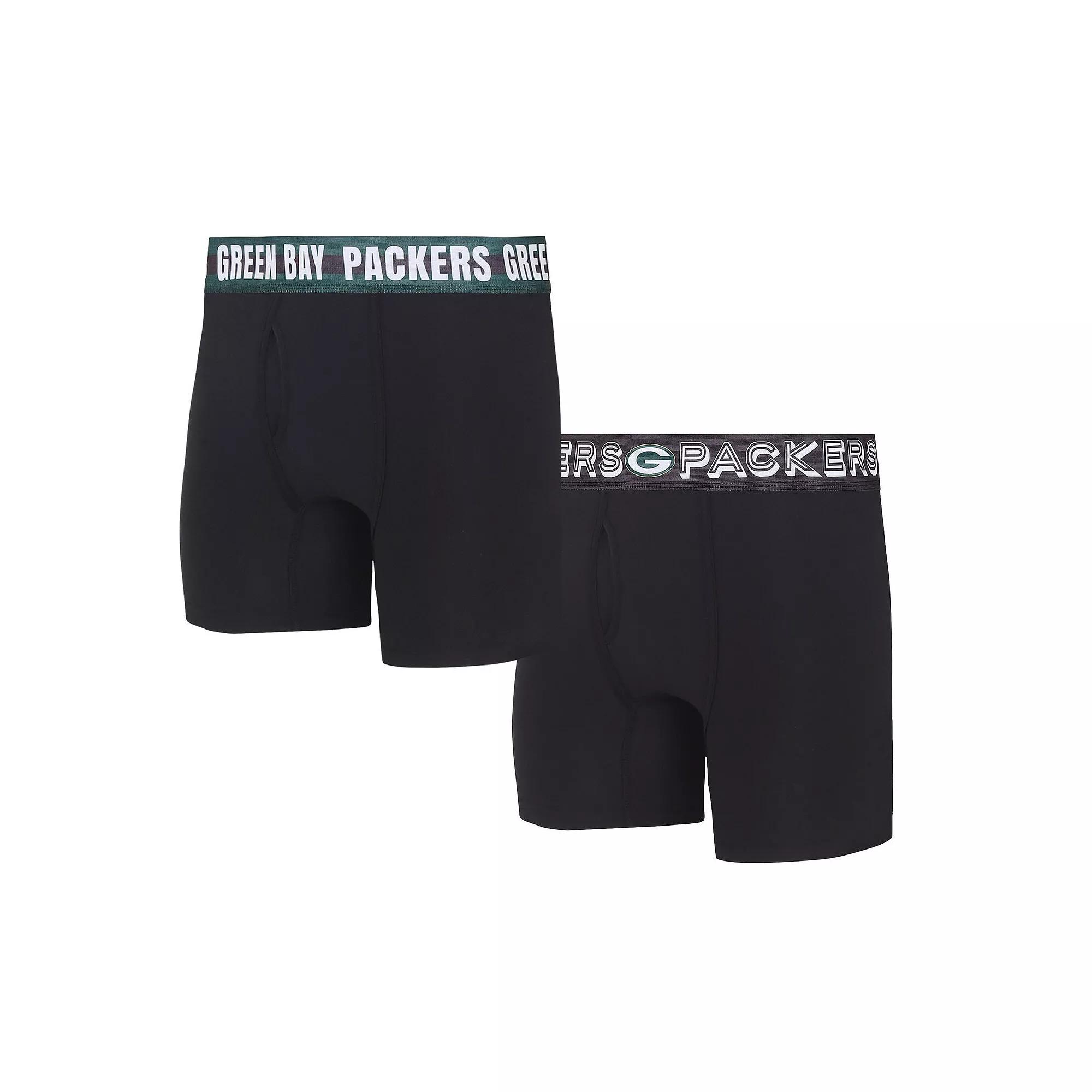 Men's Concepts Sport Green Bay Packers Gauge Knit Boxer Brief Two-Pack,  Product Image