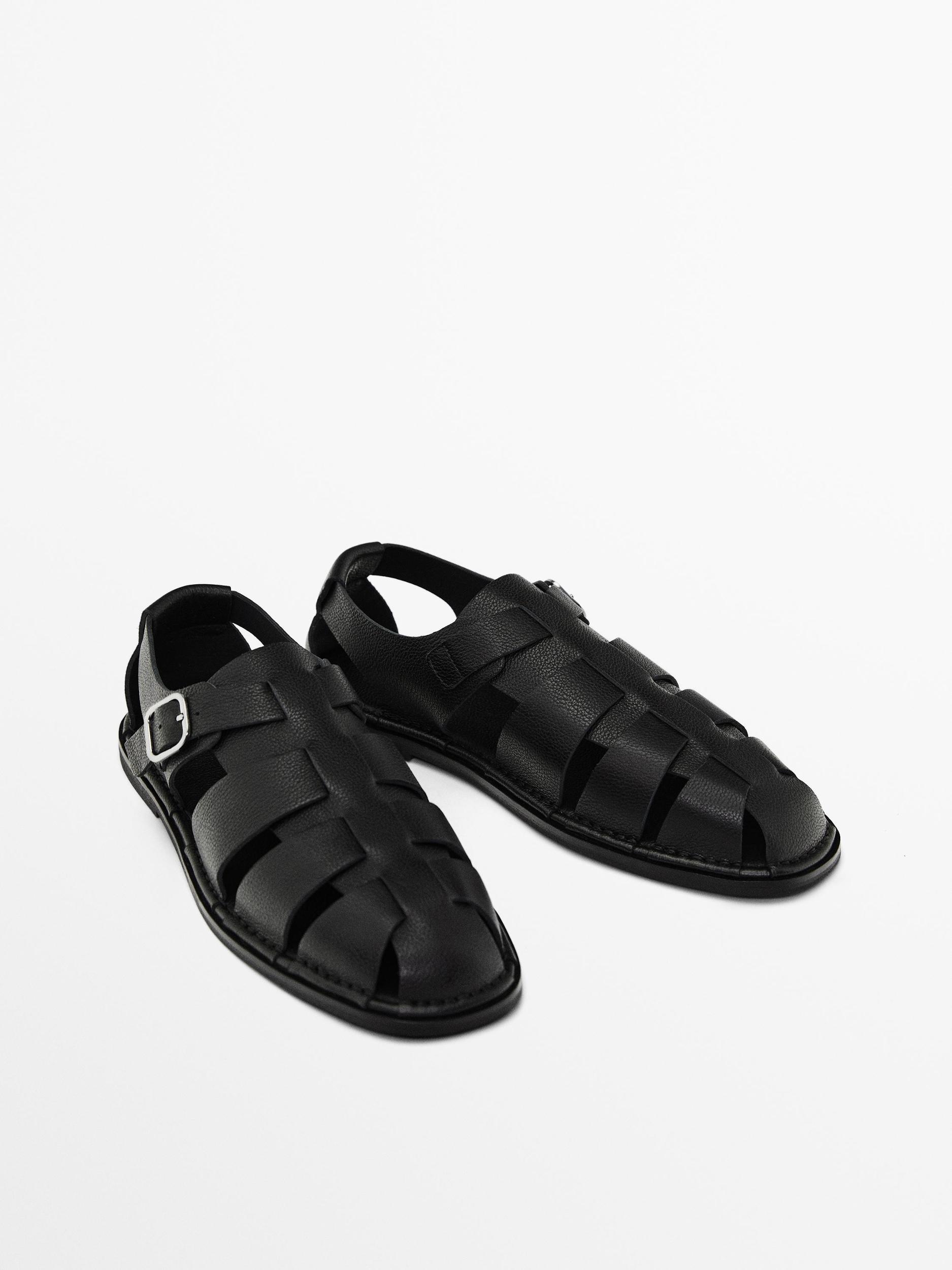 Leather cage sandals - Limited Edition Product Image
