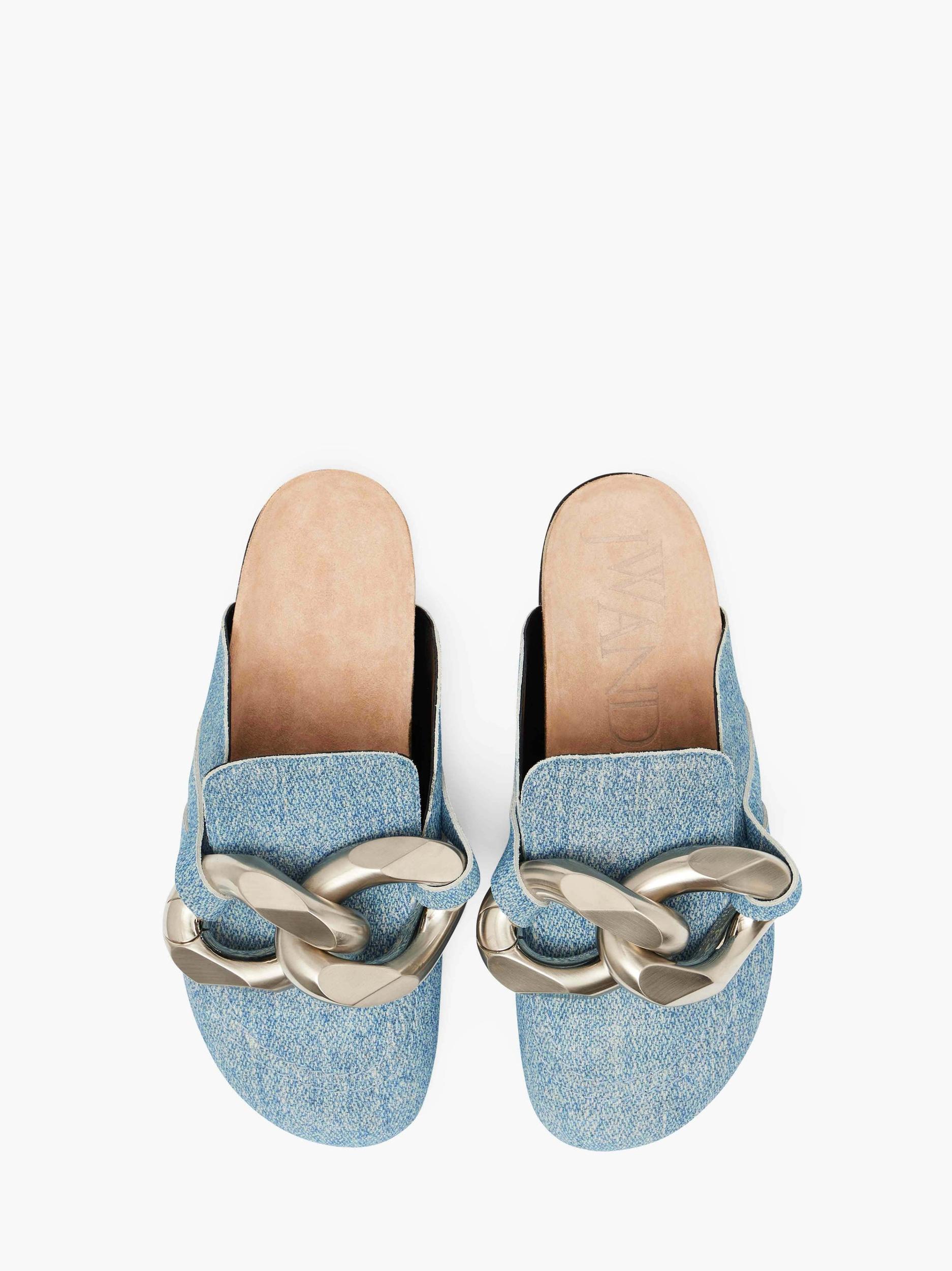 CHAIN LOAFER SUEDE MULES Product Image