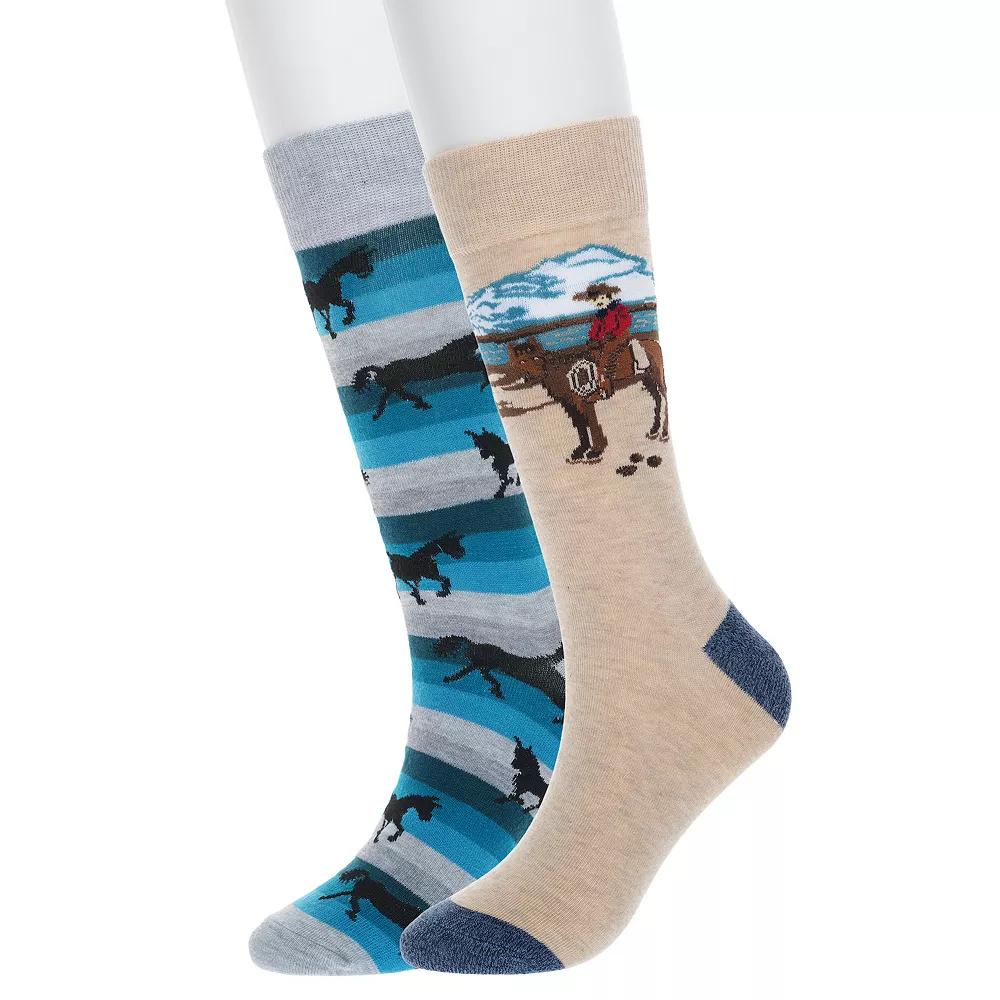 Men's Twisted Toes 2-Pack Novelty Socks, Horses Product Image