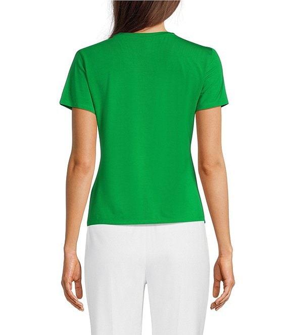 Alex Marie Ellen Crew Neck Short Sleeve Coordinating Jersey Knit Shirt Product Image