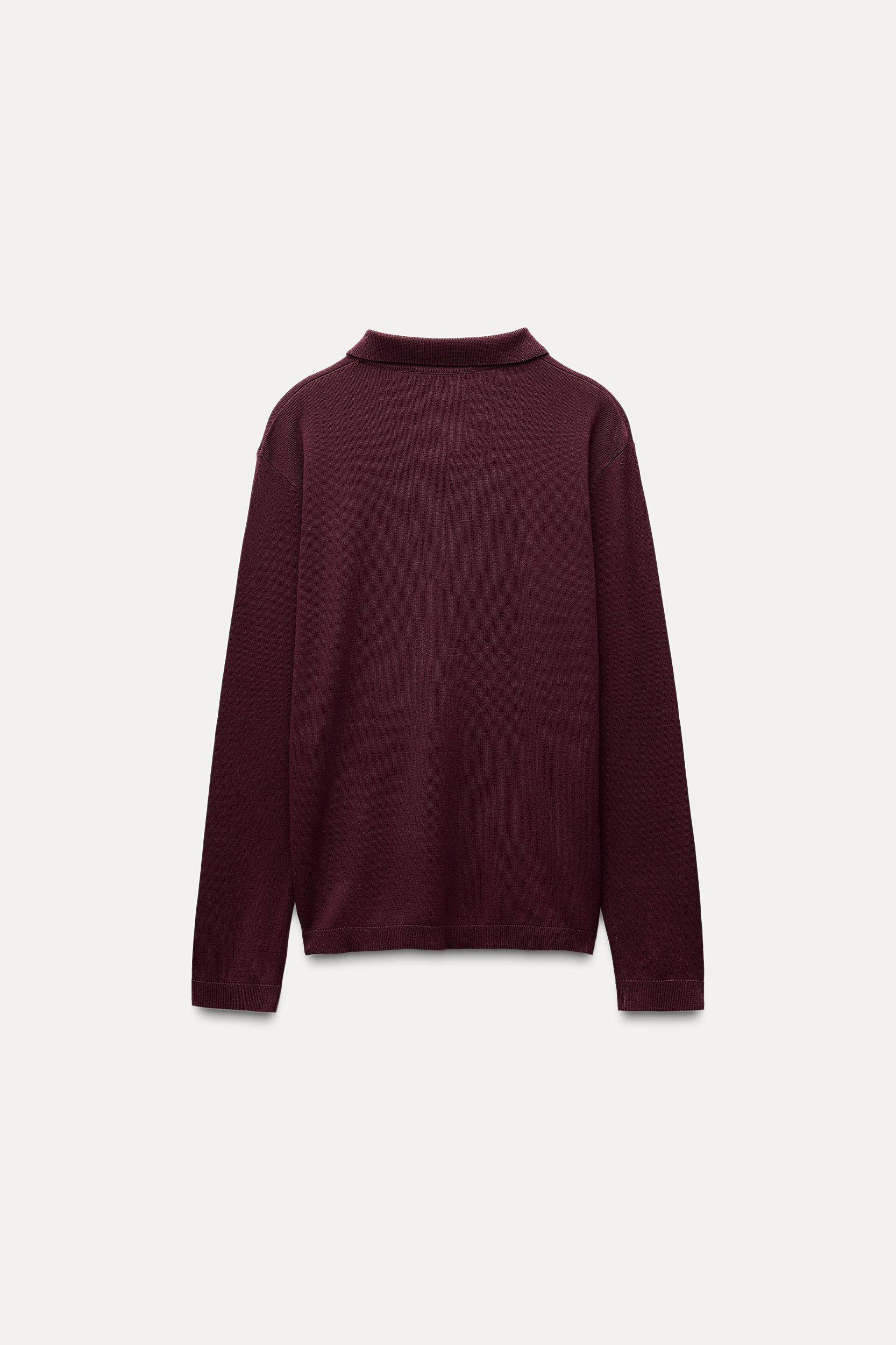 BASIC KNIT POLO TOP Product Image