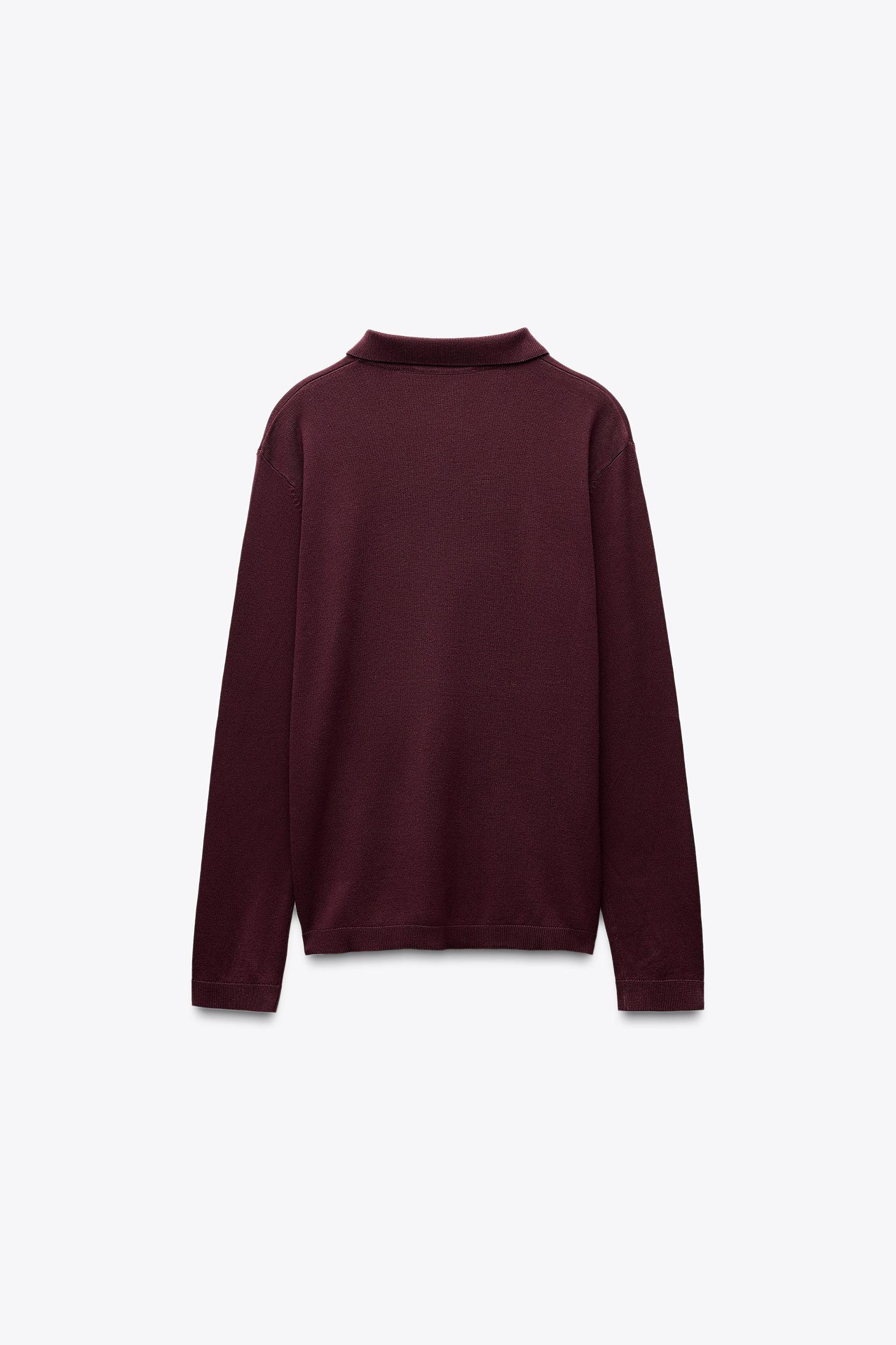 BASIC KNIT POLO TOP Product Image