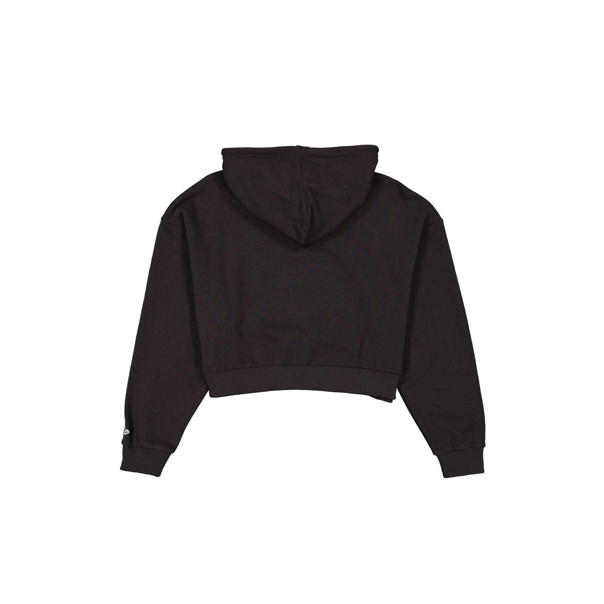 New Era Cap Women's Cropped Black Script Hoodie Female Product Image