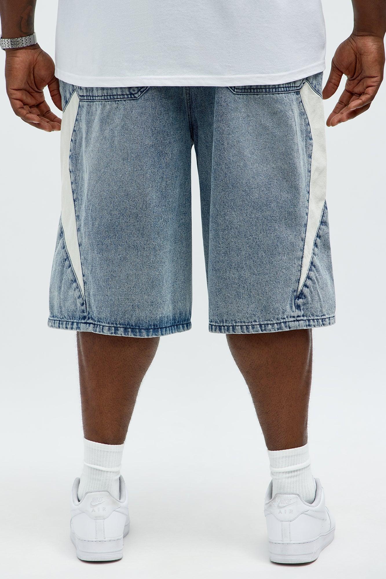 Baggy Side Star Denim Short - Medium Blue Wash Product Image