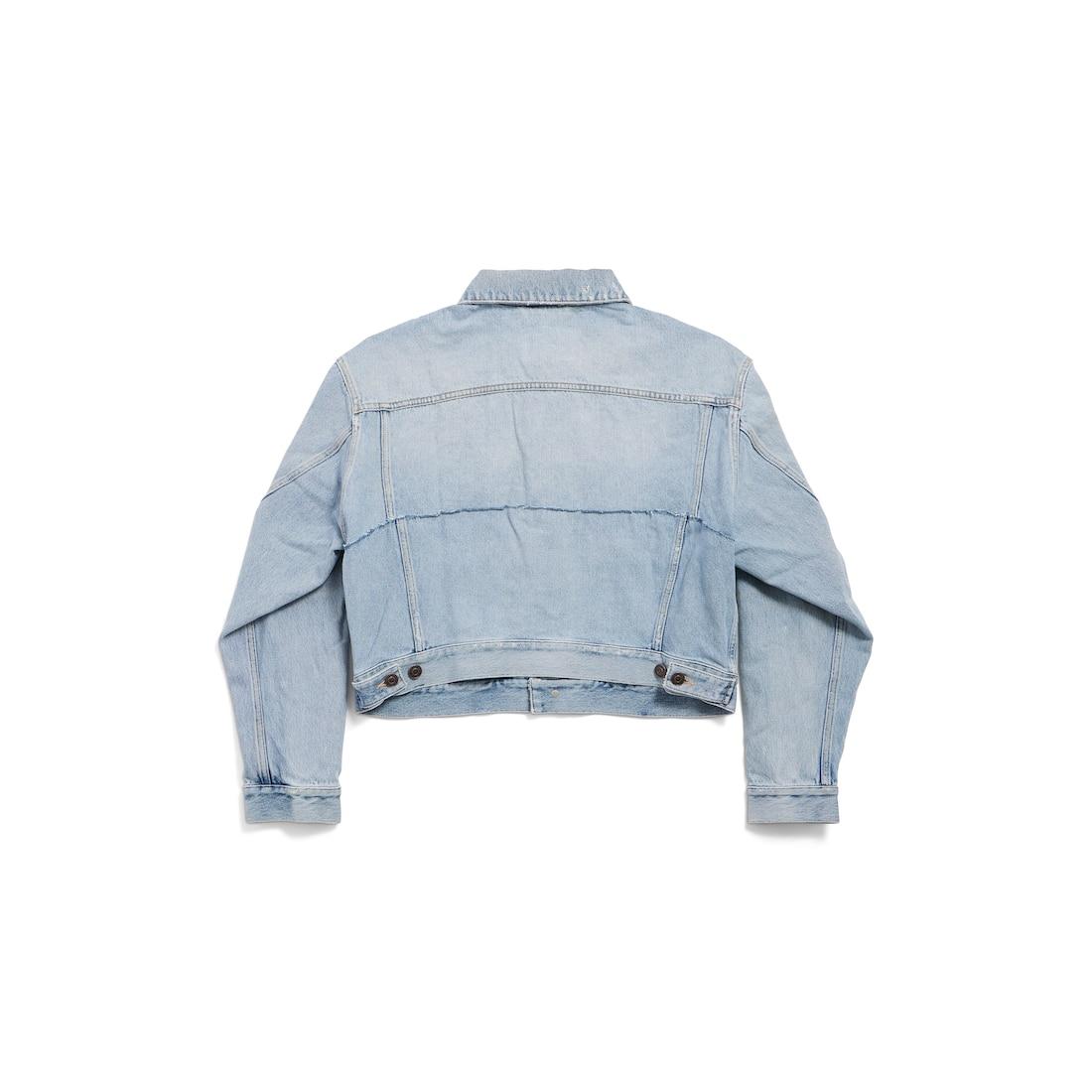 Women's Denim Jacket Small Fit in Light Blue Product Image