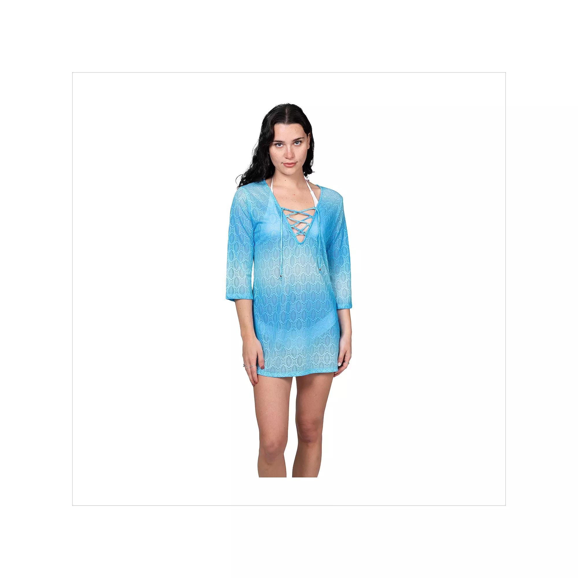 Women's Portocruz Lace Up Tunic Swim Cover Up,  Product Image