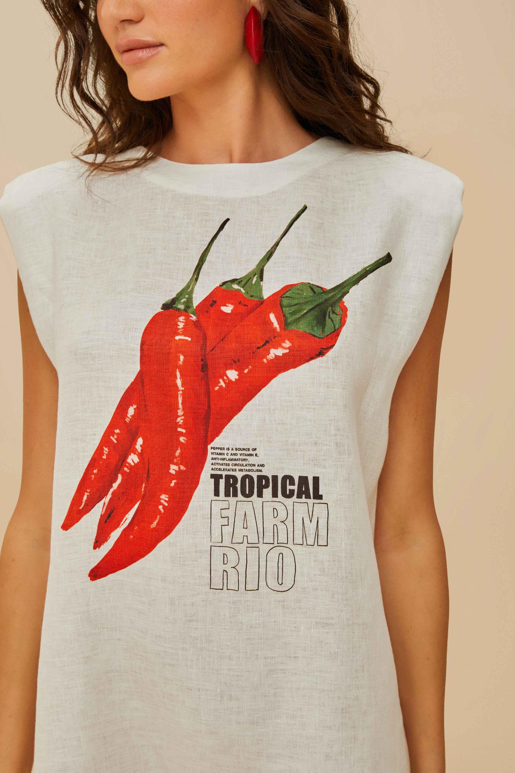 Off-White Farm Rio Pepper Euroflax™ Premium Linen Romper Product Image