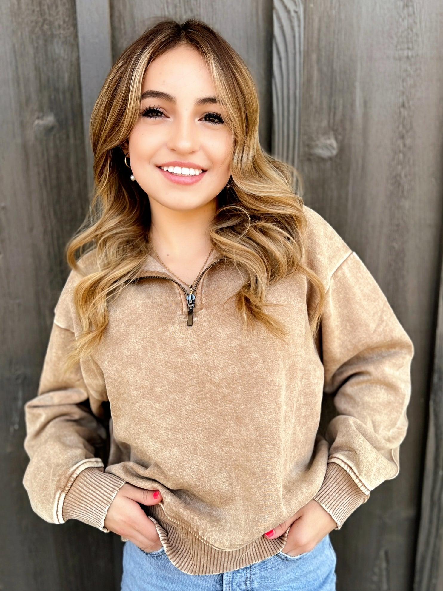 Find Out Half Zip Pullover - 4 colors Product Image