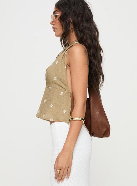 Zachariah Halter Top Brown Product Image