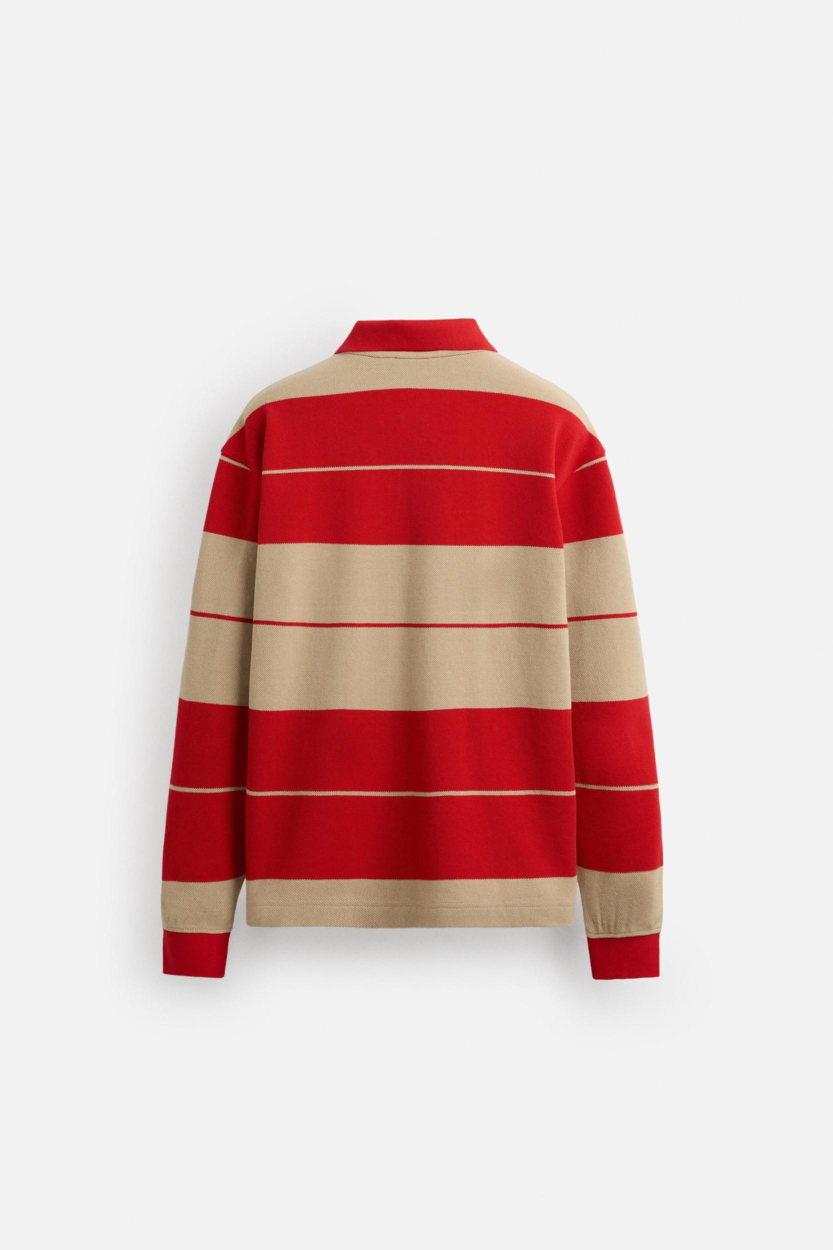 STRIPED PIQUÉ POLO Product Image