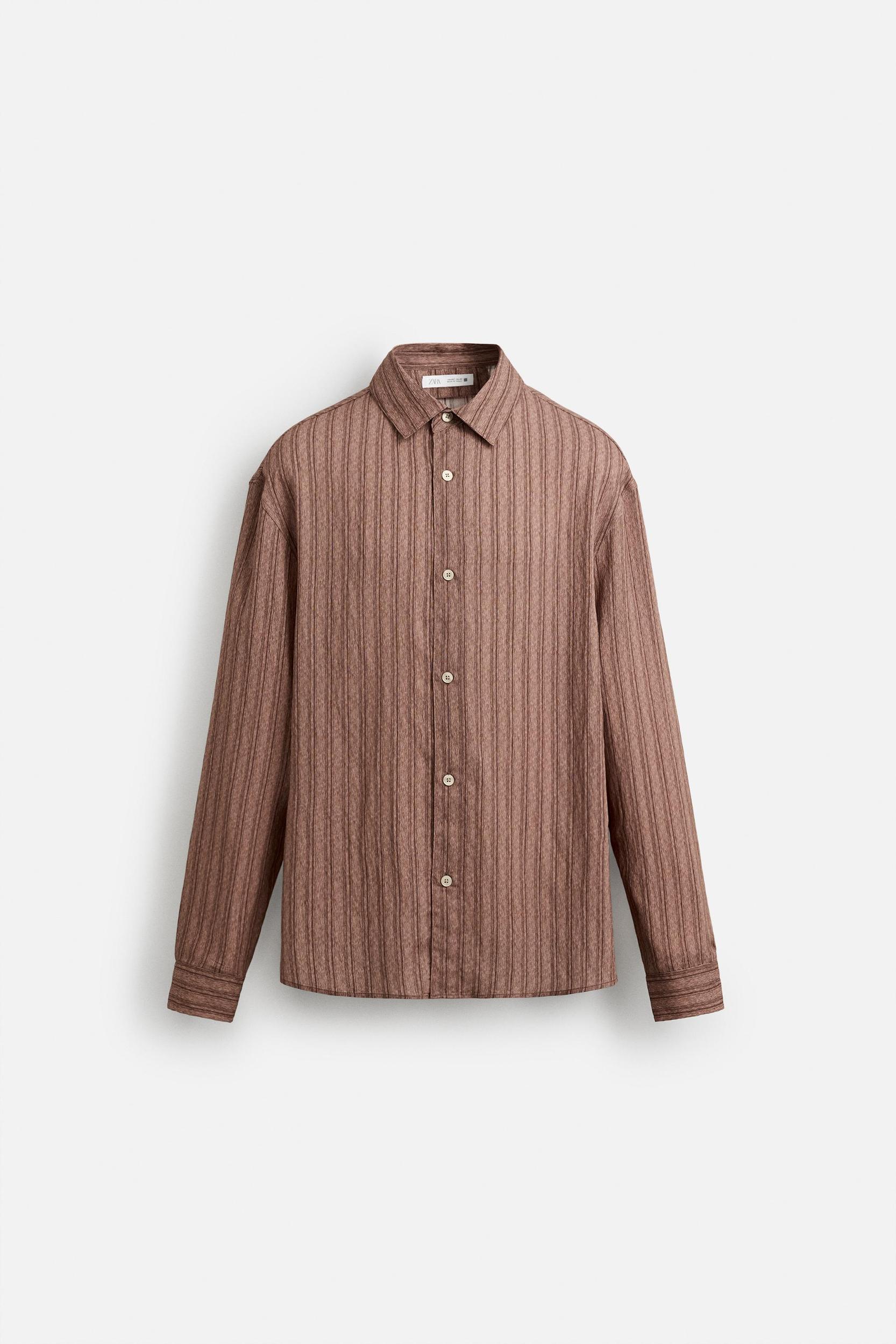 STRIPED FLOWY SHIRT Product Image