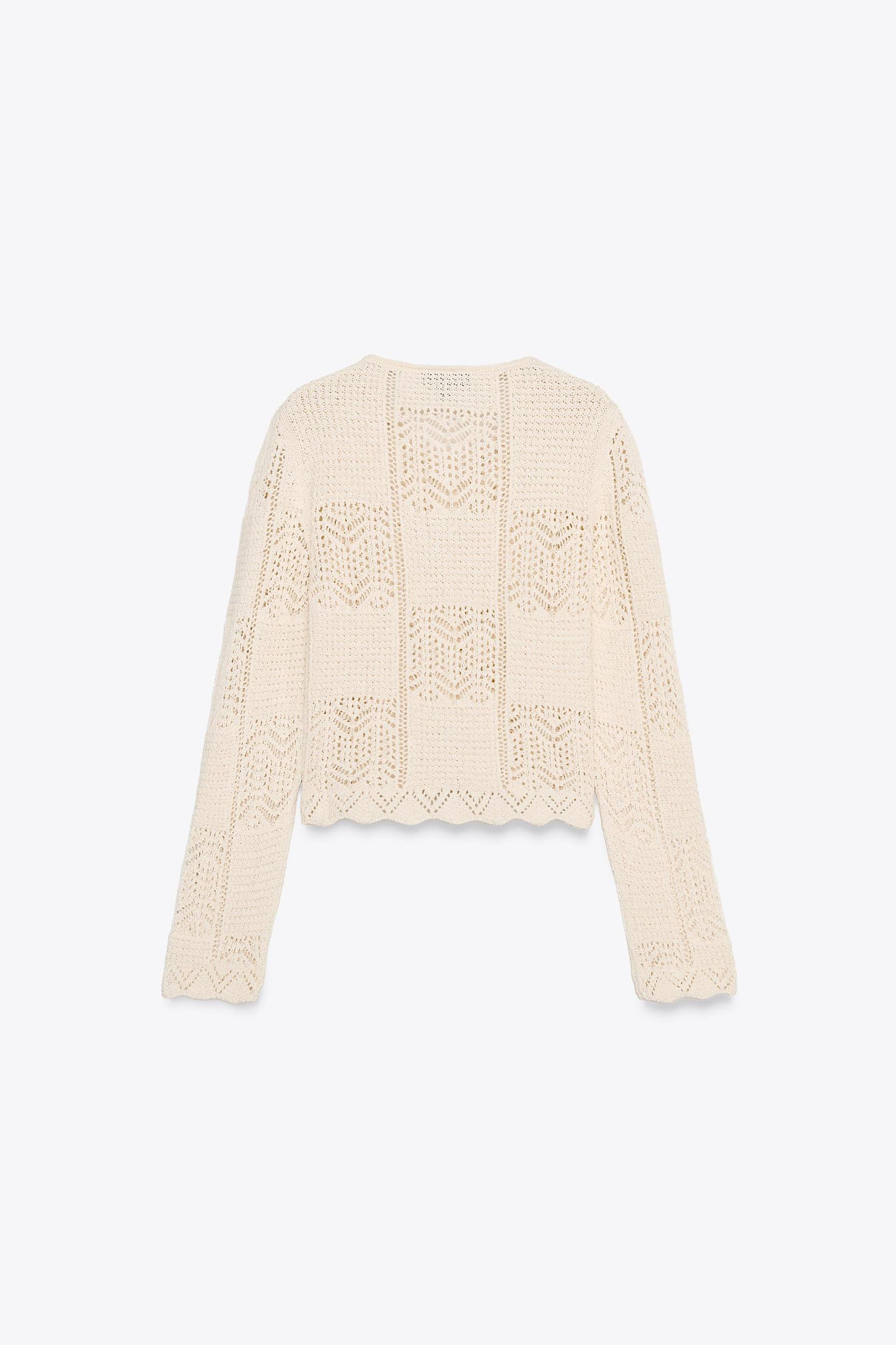 POINTELLE KNIT CARDIGAN Product Image