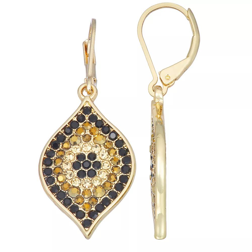 Simply Vera Vera Wang Evil Eye Drop Earrings, Womens, Gold Tone Black Product Image