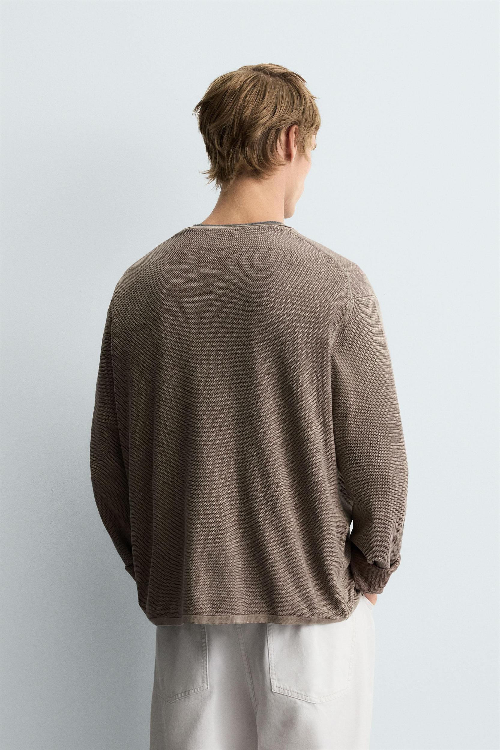 WASHED TEXTURED SWEATER Product Image