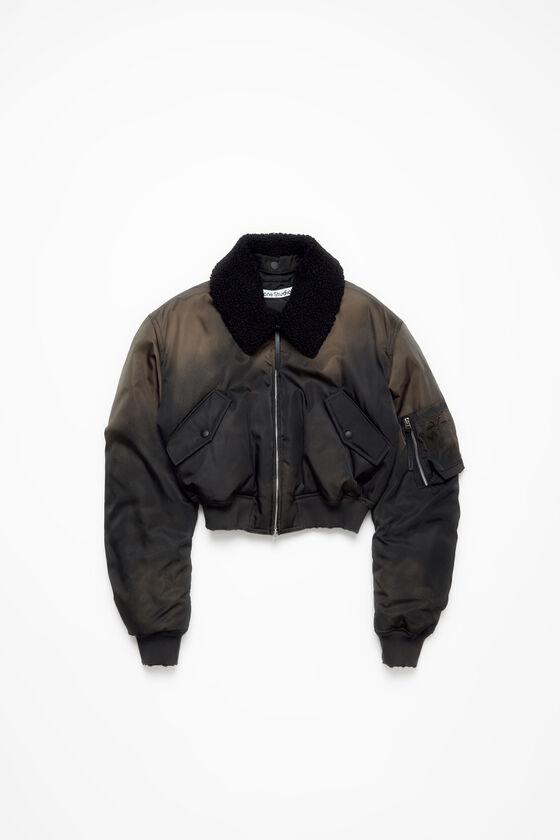 Bomber jacket furry collar Product Image