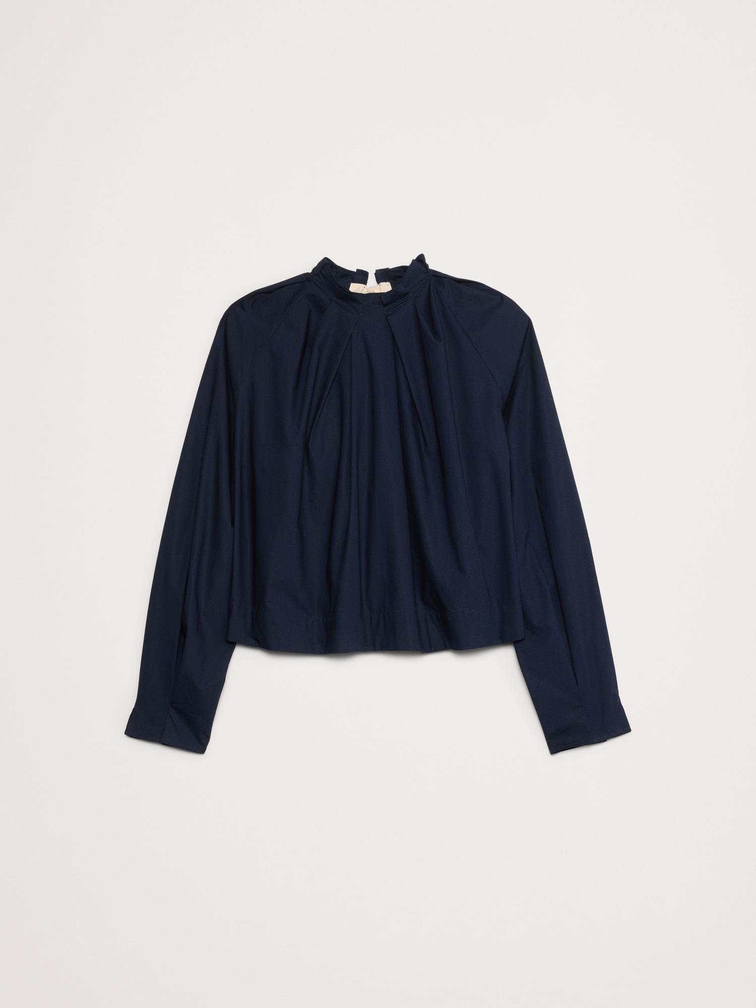 Cotton Poplin Tie-Back Top Product Image