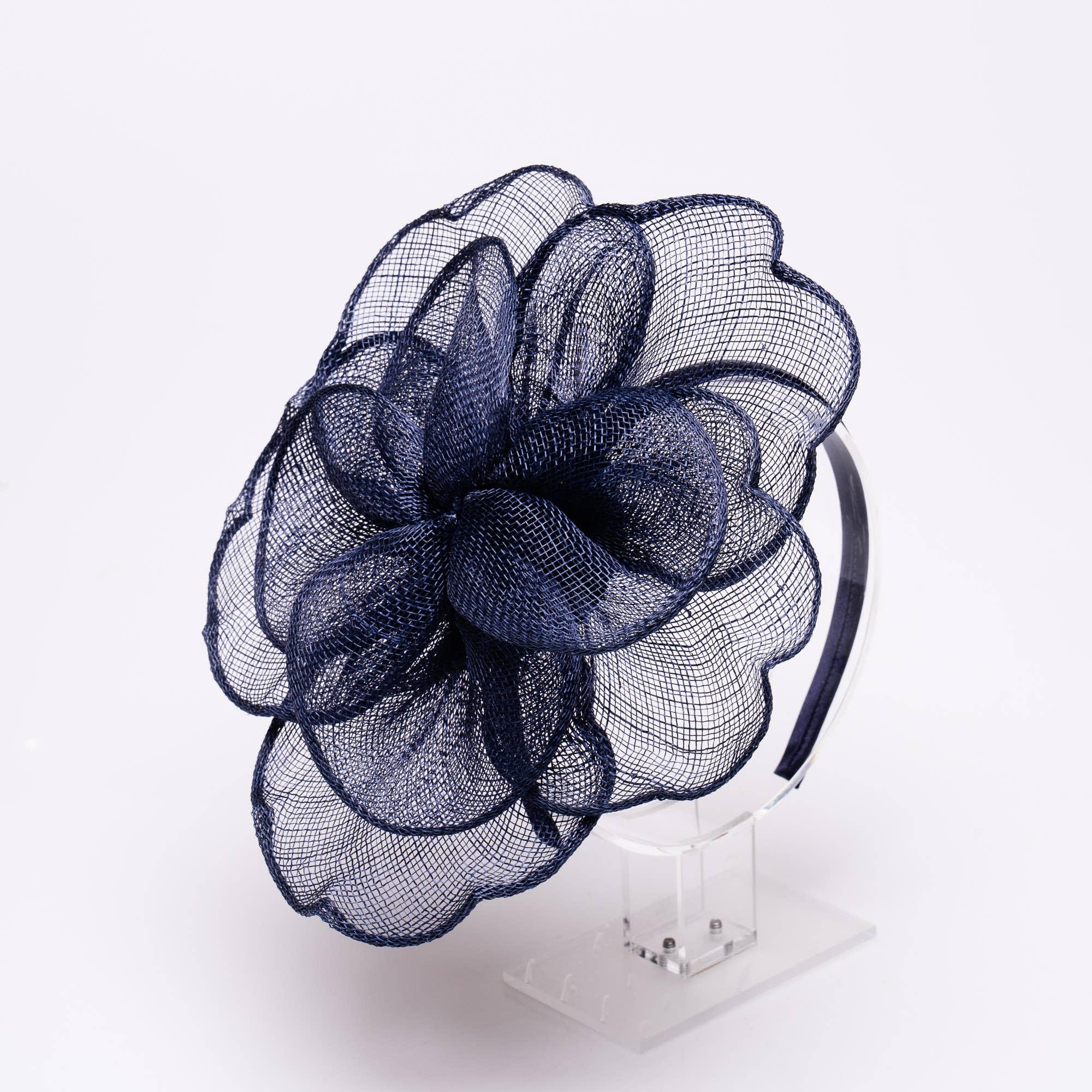 Sinamay Peony Pedal Narrow Headband Fascinator Product Image
